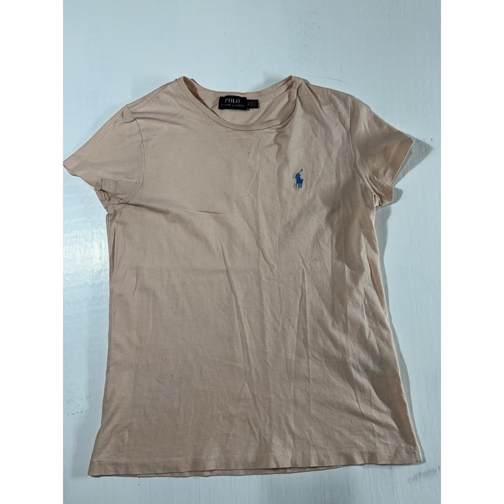 Polo Ralph Lauren Women's Cotton Tshirt  Blue Pony Logo Size Small Casual